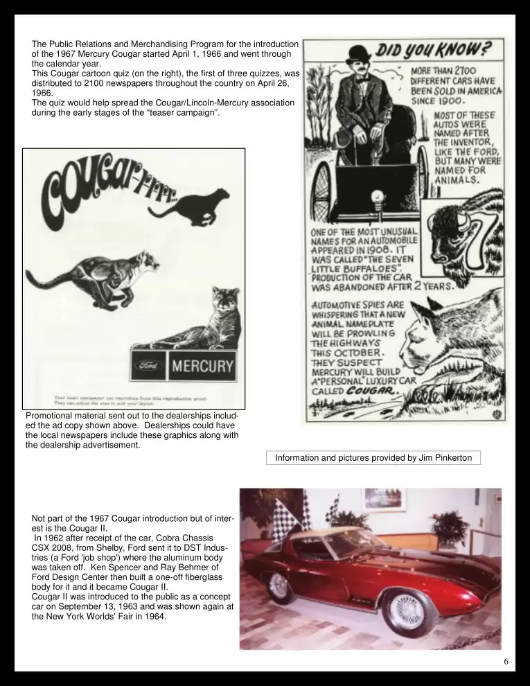 Classic Cougar Community: 1967 Cougar Introduction Program Page 7