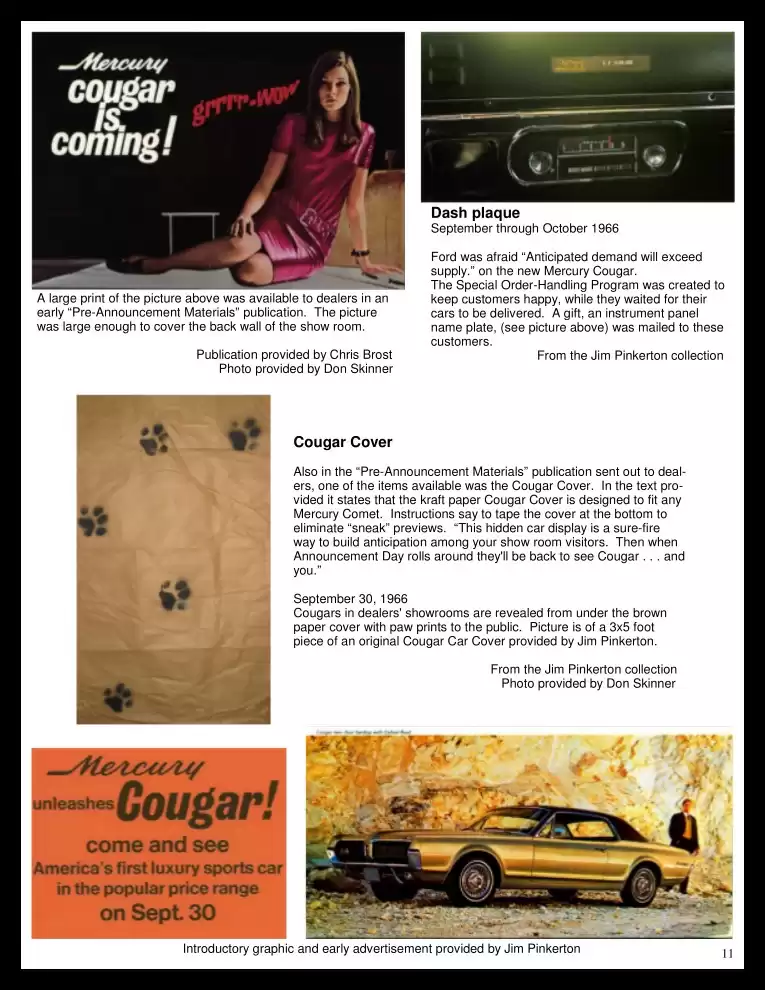 Classic Cougar Community: 1967 Cougar Introduction Program Page 12