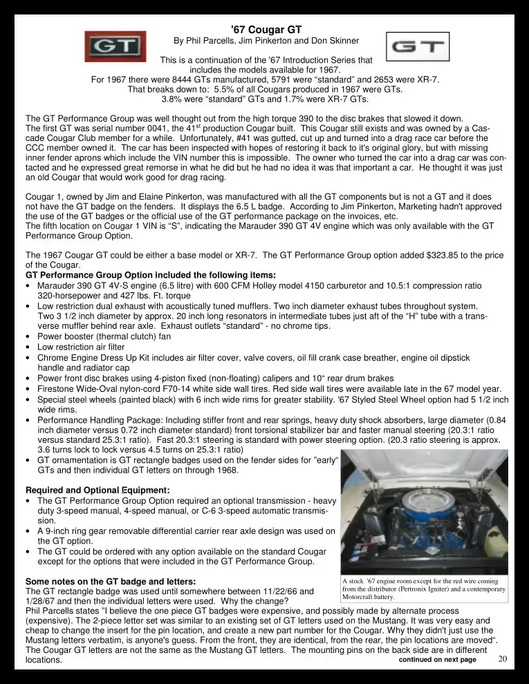 Classic Cougar Community: 1967 Cougar Introduction Program Page 21