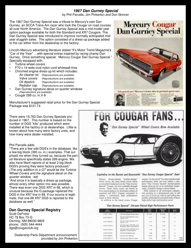 Classic Cougar Community: 1967 Cougar Introduction Program Page 23