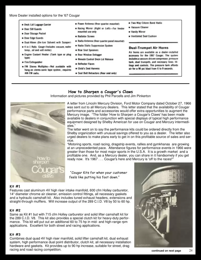 Classic Cougar Community: 1967 Cougar Introduction Program Page 25