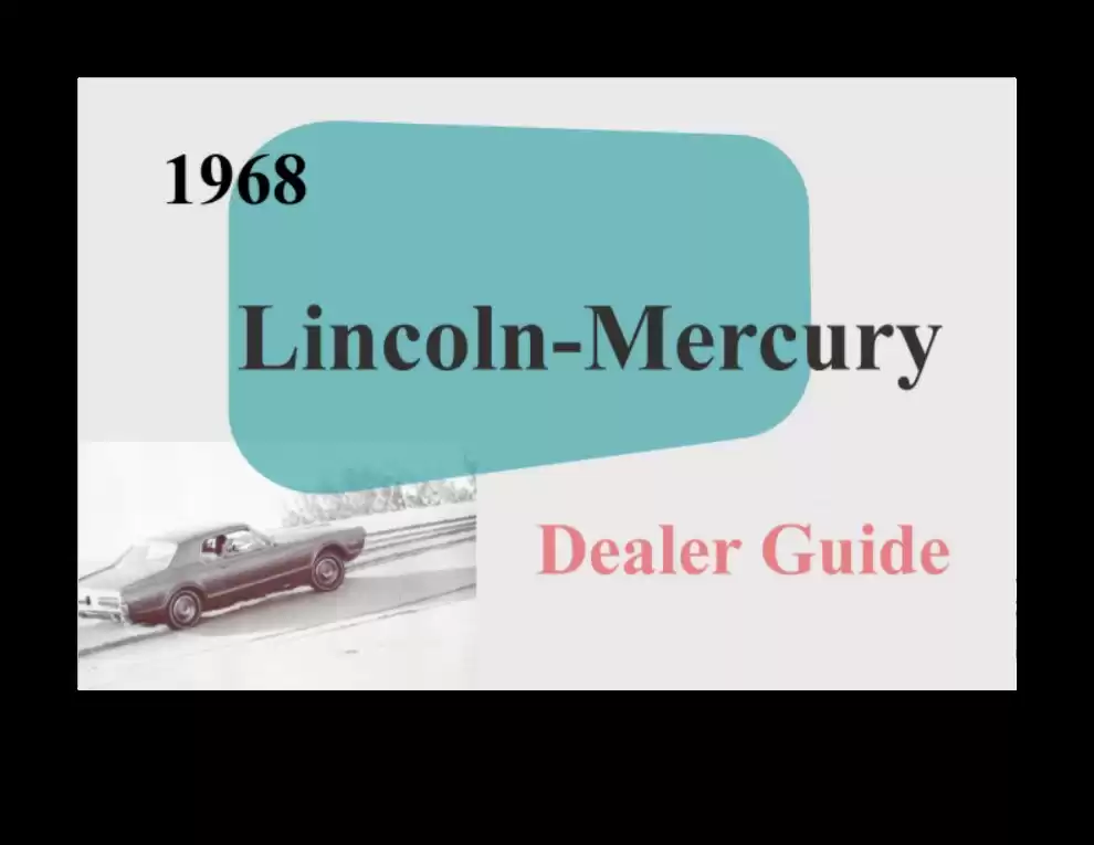 Classic Cougar Community: 1968 Cougar Dealer Guide Page 1