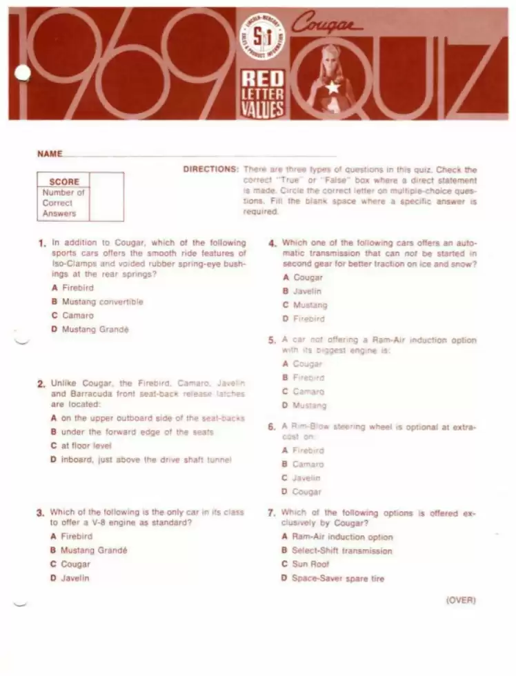 Classic Cougar Community: 1969 Cougar Lead The Way Page 21