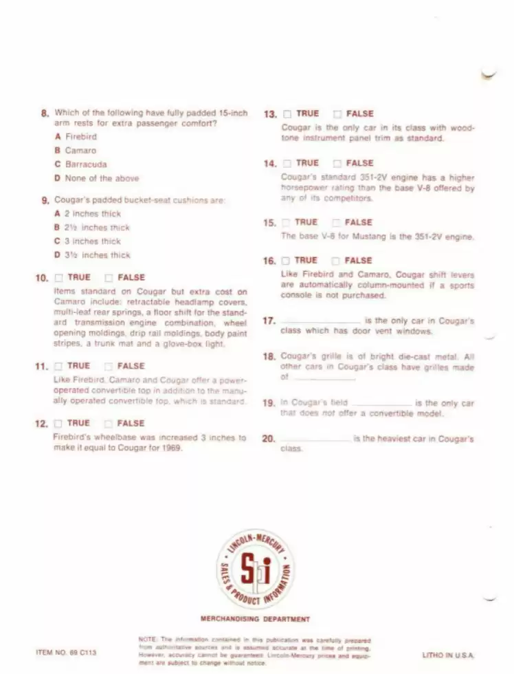 Classic Cougar Community: 1969 Cougar Lead The Way Page 22